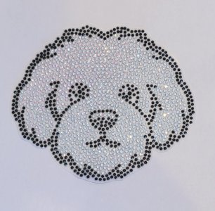 Rhinestone decal -  Puppy - custom colors available