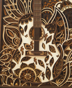 The Still Resonance - A Harmonious Blend of Walnut and Birch Acoustic Guitar