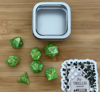 Hand Poured Resin Dungeons and Dragons Polyhedral Dice (set of 7)