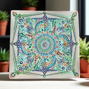 12" x 12" Ceramic Plate-FREE Shipping!