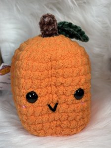 Crochet Plush Pumpkin Decoration