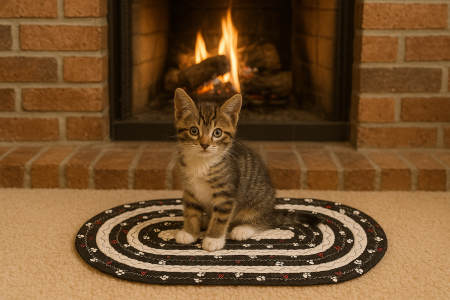 Black & White Striped / Red & White Striped Pet Mat
