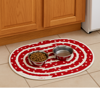 Black & White Striped / Red & White Striped Pet Mat