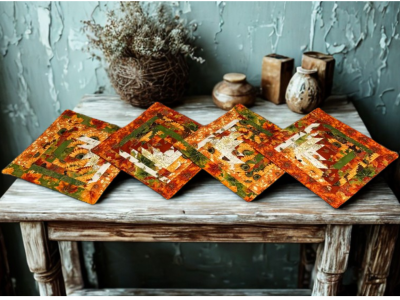 Autumn Glow Log Cabin Place Mats - Set of 4