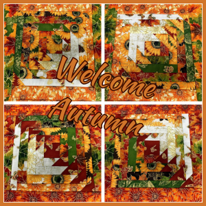 Autumn Glow Log Cabin Place Mats - Set of 4
