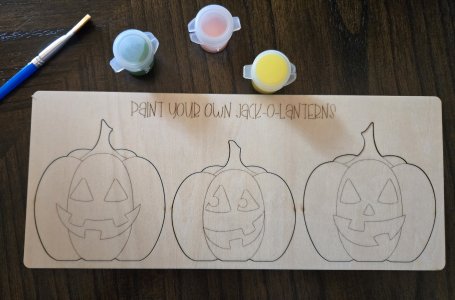Children's Jack-O-Lantern Paint kit!   Halloween Fun, No Carving Required!