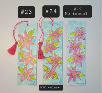 Bookmarks, hand painted book mark with mushrooms, sunflowers, ladybug, or fruit options