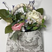 Small Hen w/Faux Florals