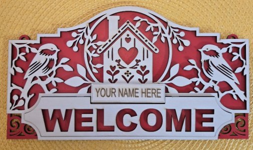 Birdhouse Welcome Sign