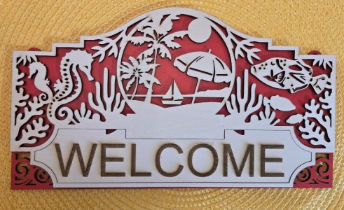 BEACH LIFE WELCOME SIGN