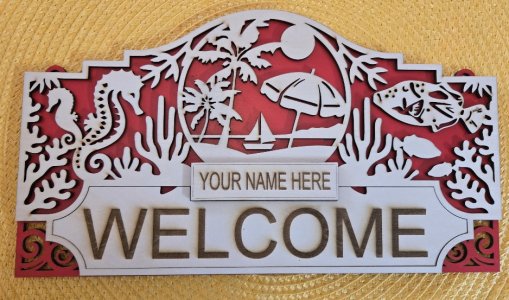 BEACH LIFE WELCOME SIGN