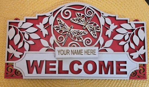 DRAGONFLY WELCOME SIGN