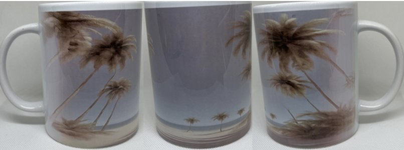 Beach Therapy – Palm Tree Mug (15 oz Ceramic)