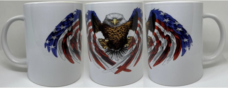 Land of the Free – Eagle & Flag Mug (15 oz Ceramic)