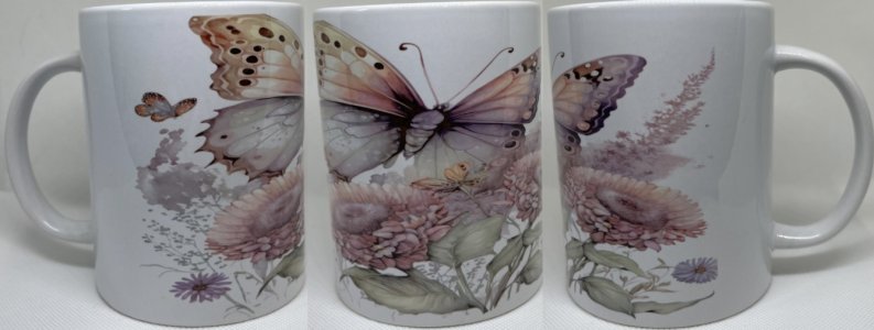 Flutter & Bloom – Butterfly Garden Mug (15 oz Ceramic)