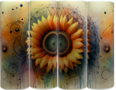 Sunflower Geometry (20 oz Macaron Tumbler)