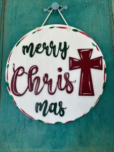 Merry ChrisTmas Layered Door Hanger