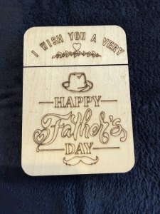 Happy Father’s Day Wooden Gift Card Holder – Western Hat Edition