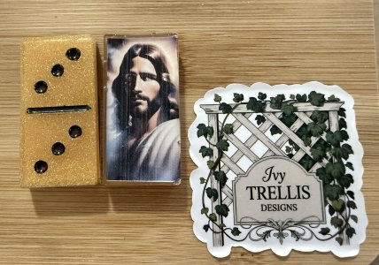 Hand poured resin Domino Set - Jesus