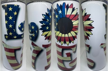 Love America Sunflower (20 oz Tumbler)