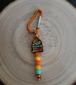 All You Need Is Love Silicone Beaded Keyring