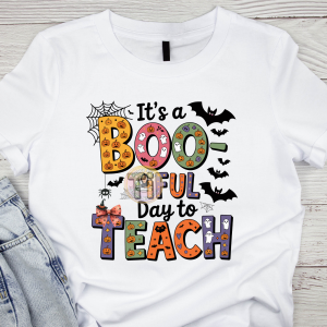 It’s a BOOtiful Day to Teach PNG | Cute Halloween Teacher Sublimation Design | Digital Download