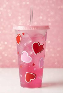 Hearts - Plastic Cup