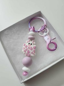 Cow Print Ghost v2 - Keychain