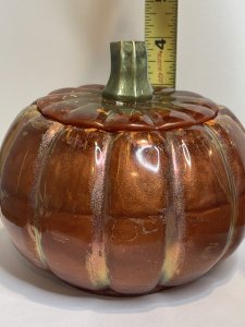Handmade Resin Pumpkin Jar with Lid