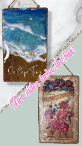 2 Sided Wall Art - Cape Time and Vintage Flowers