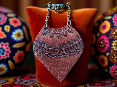 Turquoise Dangle Earring Boho Style Tribal Design Southwestern Look Nature Inspired Bohemian Accessory Daisy Charm Antique Bronze Leaf Set