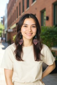 Turquoise Dangle Earring Boho Style Tribal Design Southwestern Look Nature Inspired Bohemian Accessory Daisy Charm Antique Bronze Leaf Set