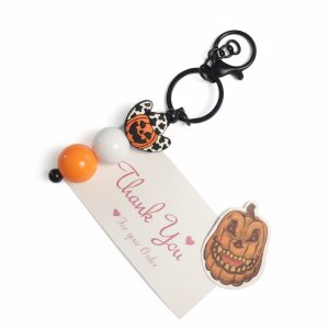 Scary Pumpkin - Halloween Keychain