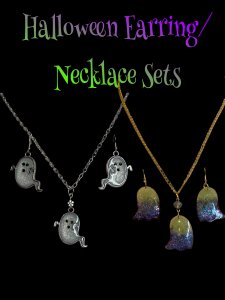Fun Halloween Necklace and Earrings Sets