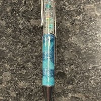 Variated Aqua Glitters & Shell/Pearl Float & Real Shell Charm