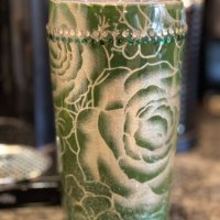 Emerald and Gold Roses - Glitters and foils