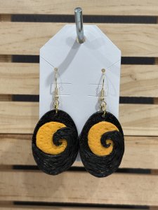 L6 - Spiral Hill Clay Dangle Earrings