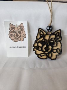 AMERICAN ESKIMO DOG ORNAMENT - PERFECT FOR DOG LOVERS!