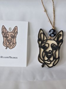 BELGIAN MALINOIS DOG ORNAMENT - PERFECT FOR THE DOG LOVER!