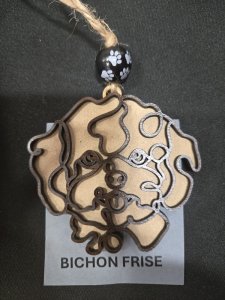 BICHON FRISE DOG ORNAMENT - PERFECT FOR THE DOG LOVER!