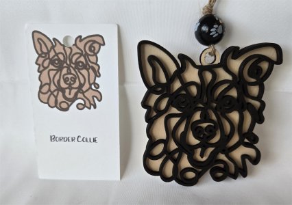 BORDER COLLIE DOG ORNAMENT - PERFECT FOR THE DOG LOVER!