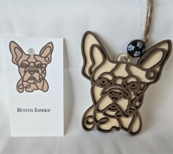 BOSTON TERRIER DOG ORNAMENT - PERFECT FOR THE DOG LOVER!
