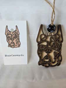 BOXER (CROPPED) DOG ORNAMENT - PERFECT FOR THE DOG LOVER!