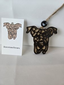 DOBERMAN (NATURAL) DOG ORNAMENT - PERFECT FOR THE DOG LOVER!