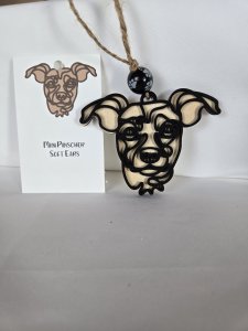 MINI PINSCHER SOFT EARS ORNAMENT - PERFECT FOR THE DOG LOVER!
