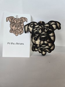 PITT BULL (NATURAL) ORNAMENT - PERFECT FOR THE DOG LOVER!