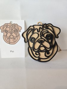 PUG DOG ORNAMENT - PERFECT FOR THE DOG LOVER!