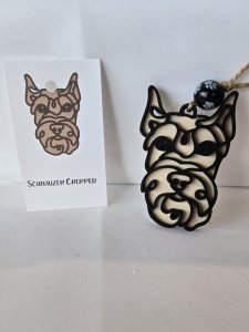 SCHNAUZER (CROPPED) DOG ORNAMENT - PERFECT FOR THE DOG LOVER!
