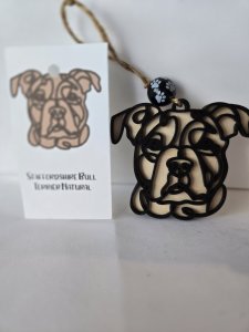 STAFFORDSHIRE BULL TERRIER DOG ORNAMENT - PERFECT FOR THE DOG LOVER!