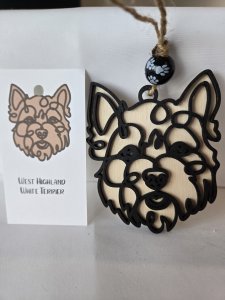 WEST HIGHLAND WHITE TERRIER DOG ORNAMENT - PERFECT FOR THE DOG LOVER!